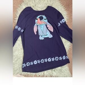 Kids Navy Blue Character  LILO & stitch  Long Sleeve Shirt